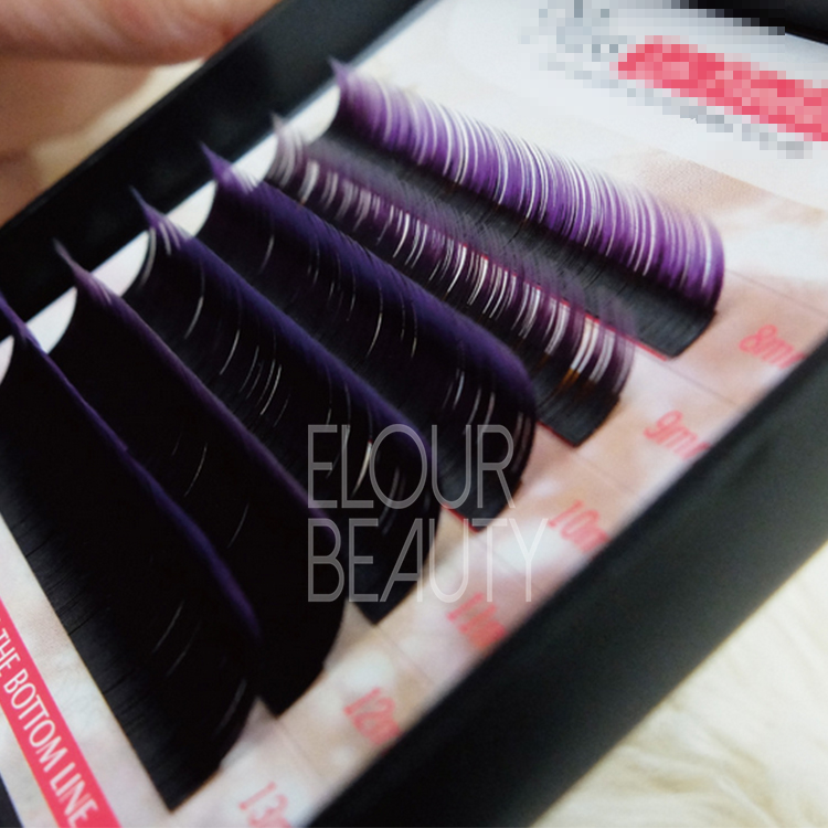 New popular blue green red  colored false eyelashes extensions ES35